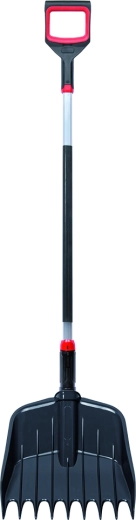 Lopatschop–hark Rake Loader 2-in-1, zwart