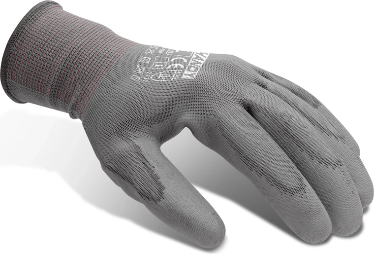 Montagehandschoenen met polyurethaan handpalm L – 12 paar
