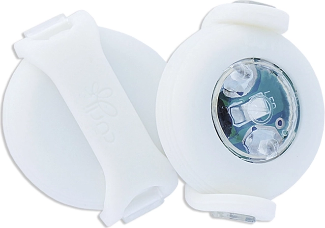 Curli luumi LED-veiligheidslampje voor halsband wit