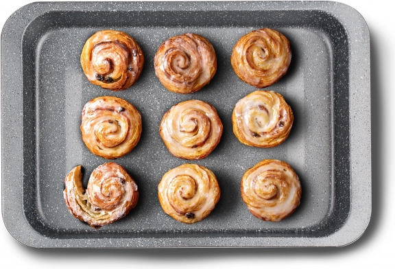 Diepe bakplaat GRANITE 36,5x27x4,5 cm