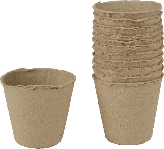 Papieren kweekpotjes 12 stuks KINZO GARDEN 5,5 × 6 cm