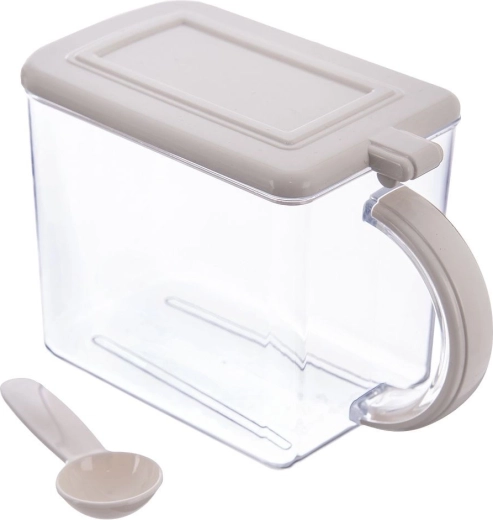 Keukenhouder voor droge voedingsmiddelen 1 l met deksel en lepeltje