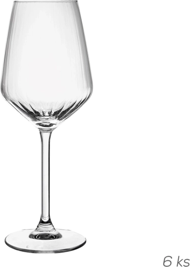Wijnglazen Carre Optics 385 ml, 6 stuks