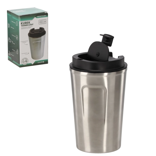 Thermosbeker 350 ml van roestvrij staal met schroefdeksel