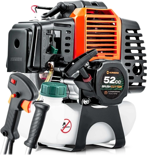 Humberg vervangmotor voor benzine bosmaaier/strimmer 52 cm³ met handgrepen - 1 stuk