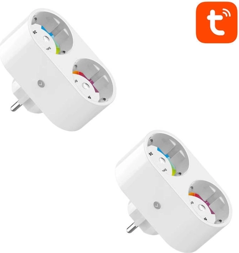 Gosund SP211 slimme Wi‑Fi dubbele stekkerdoos (2 stuks) met energieverbruiksmeting (Tuya)