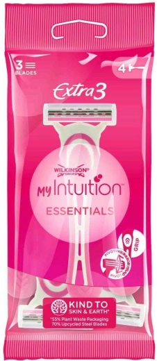 Wilkinson Extra Essentials 3 Beauty wegwerp scheermes, 4 stuks