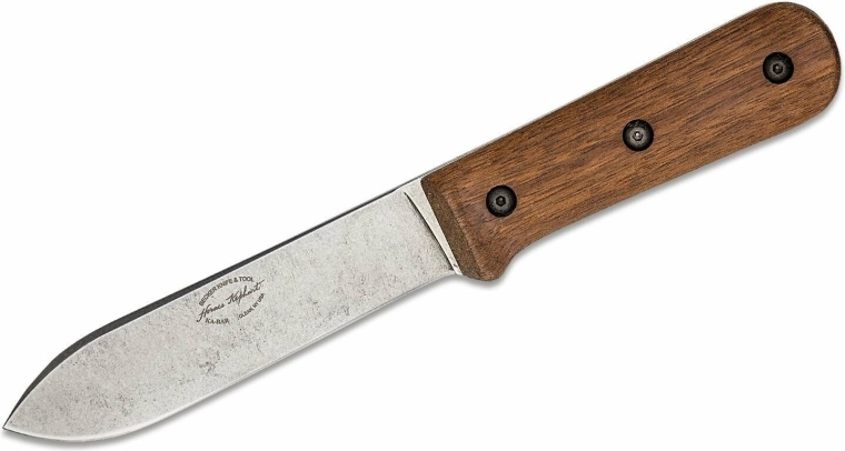 KA-BAR Becker Kephart outdoor-mes met notenhouten handgreep en leren schede