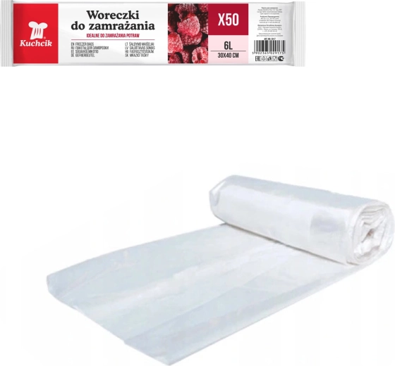 Diepvrieszakken 6 l 30×40 cm KUCHCIK, 50 stuks