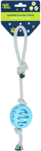 Trik & Roll trekspeeltje voor honden met bal (blauw)