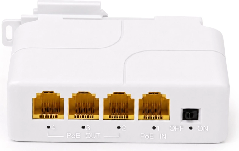 Gigabit PoE-extender RENEW FORCE met 4 poorten