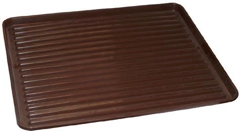 Afdruiprek voor servies 50 × 40 cm bruin plastic