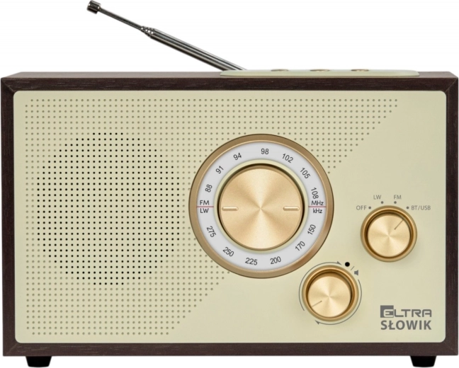 Tafelradio OR Słowik met Bluetooth, USB en microSD in donkerbruine kleur