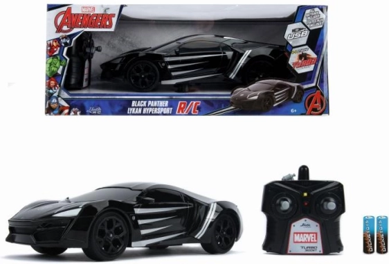 RC auto MARVEL Black Panther Lykan 1:16 met USB-opladen