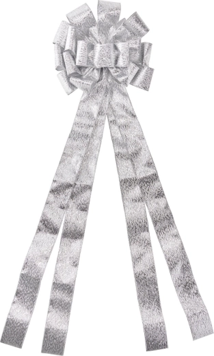 Kerststrik voor de boomtop zilver 130 × 33 cm - 1 stuk