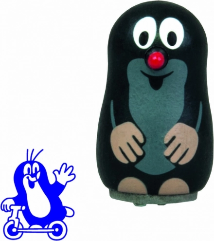 Stempel Mol op een step