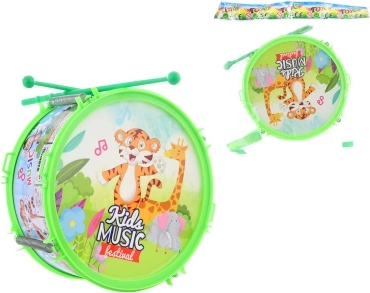 Plastic trommeltje met dieren voor kinderen