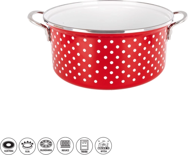 Geëmailleerde kookpan TEČKA Rand 4 l