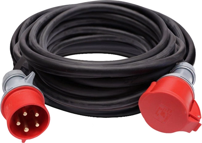 Solight verlengkabel met koppeling, 1 stopcontact, 20 m, zwart