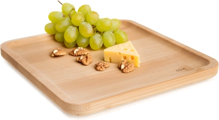 Bamboe vierkant serveerbord 14 × 14 cm