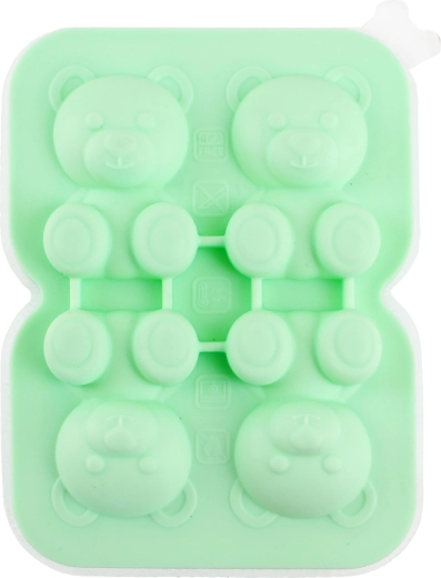 Siliconen ijsvorm Beertje, groen