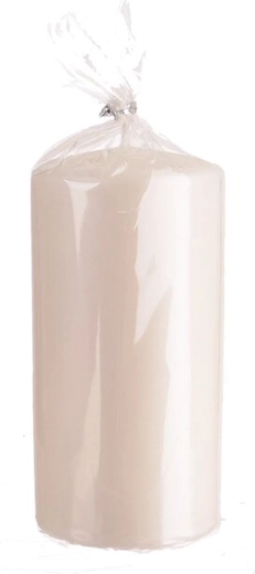 Cilinderkaars roségoud glanzend 14 cm