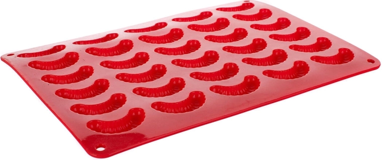 Siliconen vorm voor vanillehoorntjes Culinaria Red 30 stuks