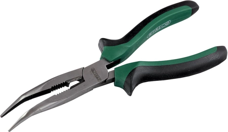 Lange gebogen bek-tangen 160 mm Stalco