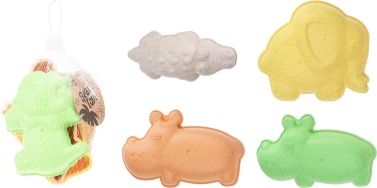 Zandvormpjes Wilde dieren – set van 4 stuks