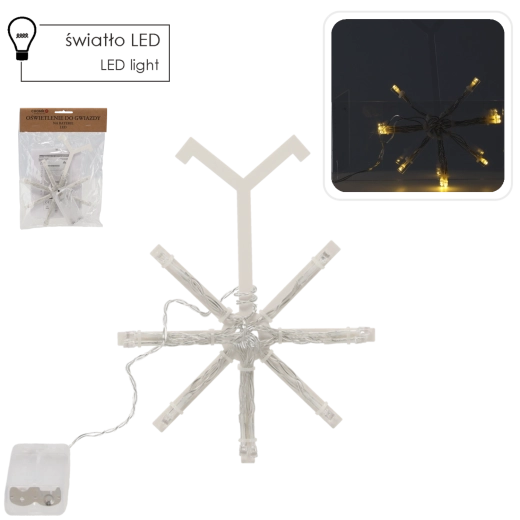 LED-verlichting voor decoratieve ster op batterijen, warm wit, 100 LED's