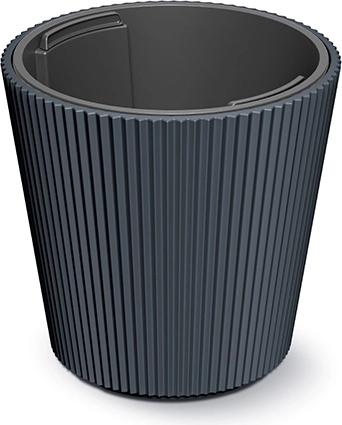 Bloempot met inzet Milly 23,8 cm – antraciet