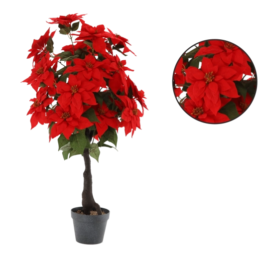 Kunstkerstboom met rode kerstster 100 cm