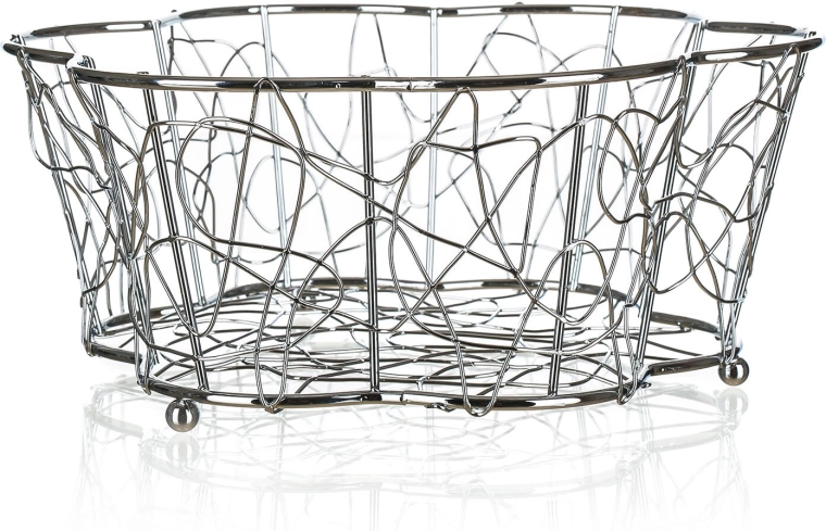 Draadmand voor fruit VANITY, chroom, 24 × 10 cm
