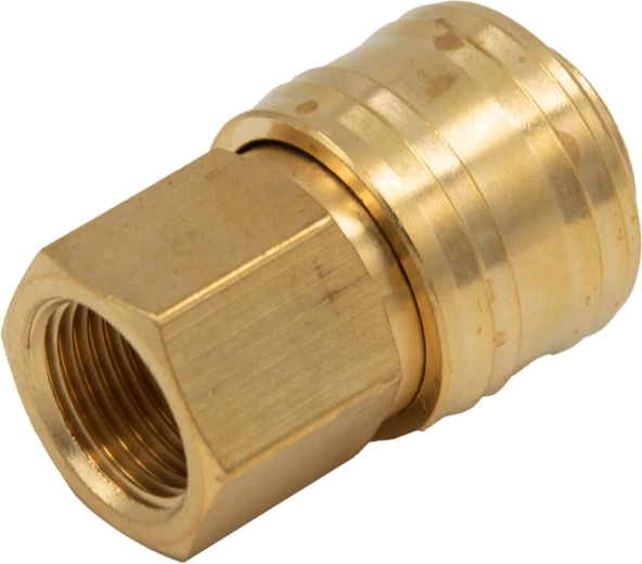 Snelkoppeling met binnendraad 1/4" van messing