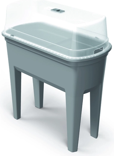 Kweekbak met polycarbonaat deksel Botanic 77,5 cm – grijze steen