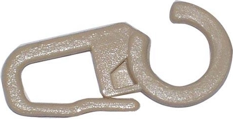 Grote plastic gordijnhaken, beige (100 stuks)