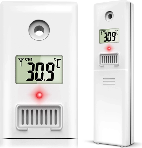 Draadloze temperatuur- en vochtigheidssensor voor BERDSEN BD-905 weerstation, wit