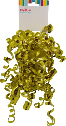 Cadeaulint metallic goud 6 mm, 2 stuks