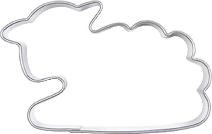 RVS uitsteekvormpje Schaap, set van 10 stuks