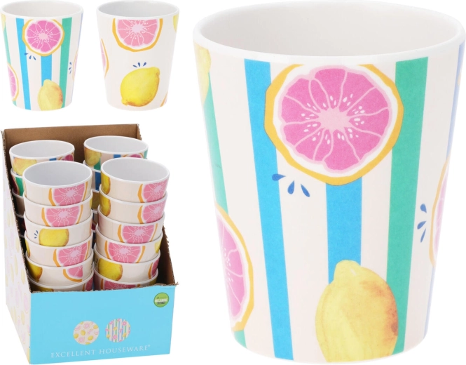 Melamine beker 350 ml met fruitmotief