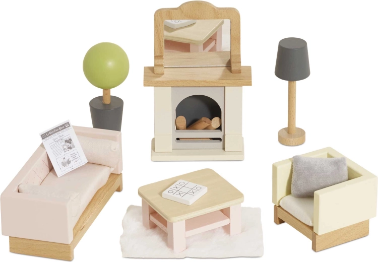 Houten meubels voor het poppenhuis – woonkamer Daisylane Le Toy Van