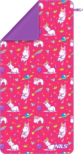 Kinderhanddoek Nils met eenhoornmotief 160 × 80 cm