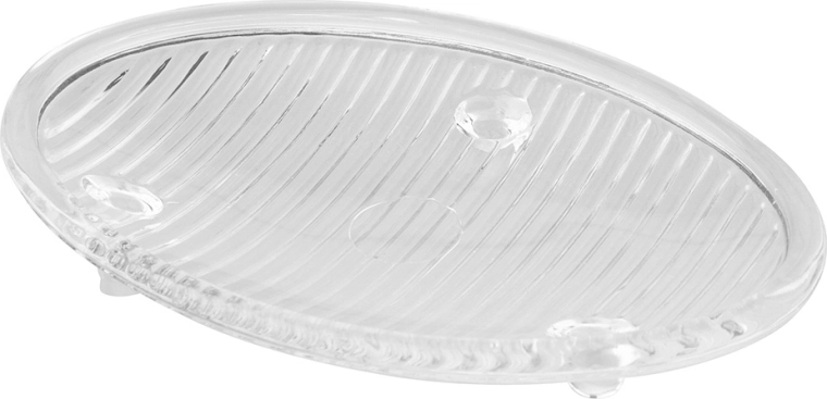 Transparante plastic zeepbak met zuignappen