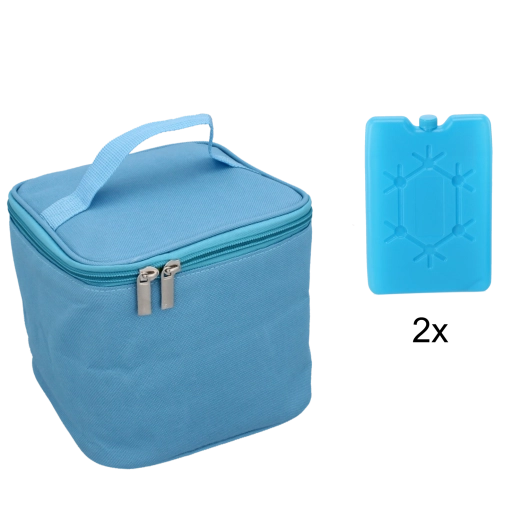 Koeltas 4 l blauw met twee koelelementen