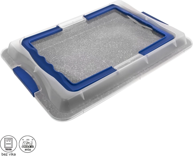 Granieten bakvorm met deksel 43 × 29 × 7 cm