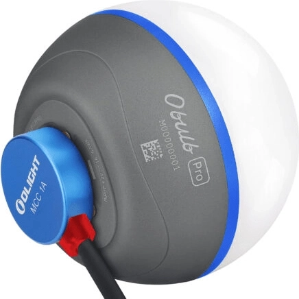 Olight Obulb Pro S draagbaar magnetisch lampje (grijs) met Bluetooth en RGB