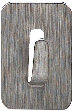 Zelfklevende roestvrijstalen haken rechthoekig 2,5 × 3,5 cm (4 stuks)