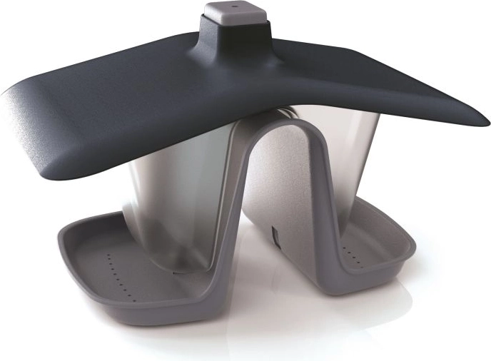 Hangend vogelvoederhuis met dubbele kamer BIRDYFEED Double – grijs steen