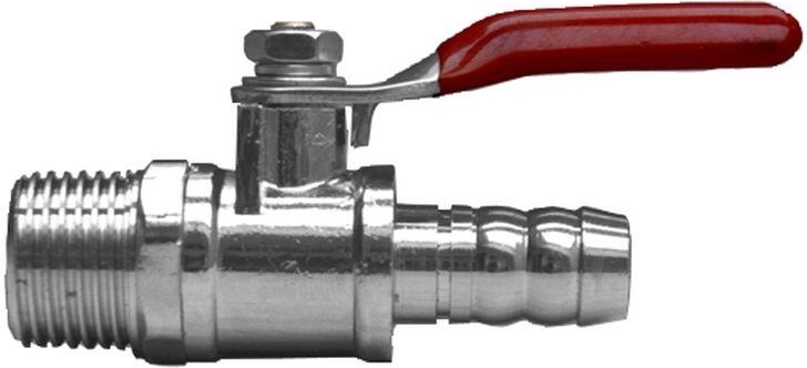 Tuinkogelklep voor slang 1/2″, chroom