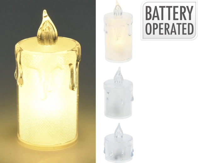 Set van 3 LED-theelichten – wit